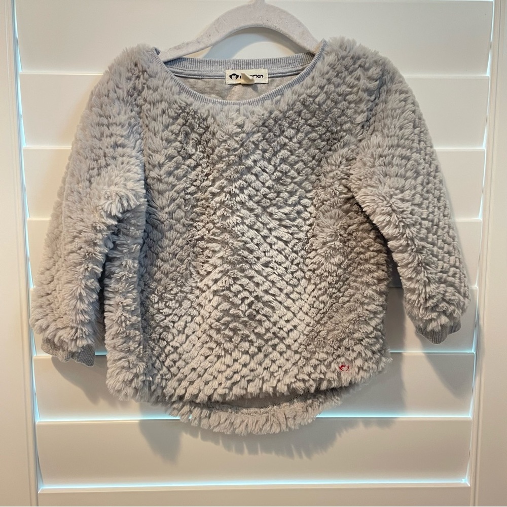Appaman Faux Fur Sweatshirt Grey Size 2T